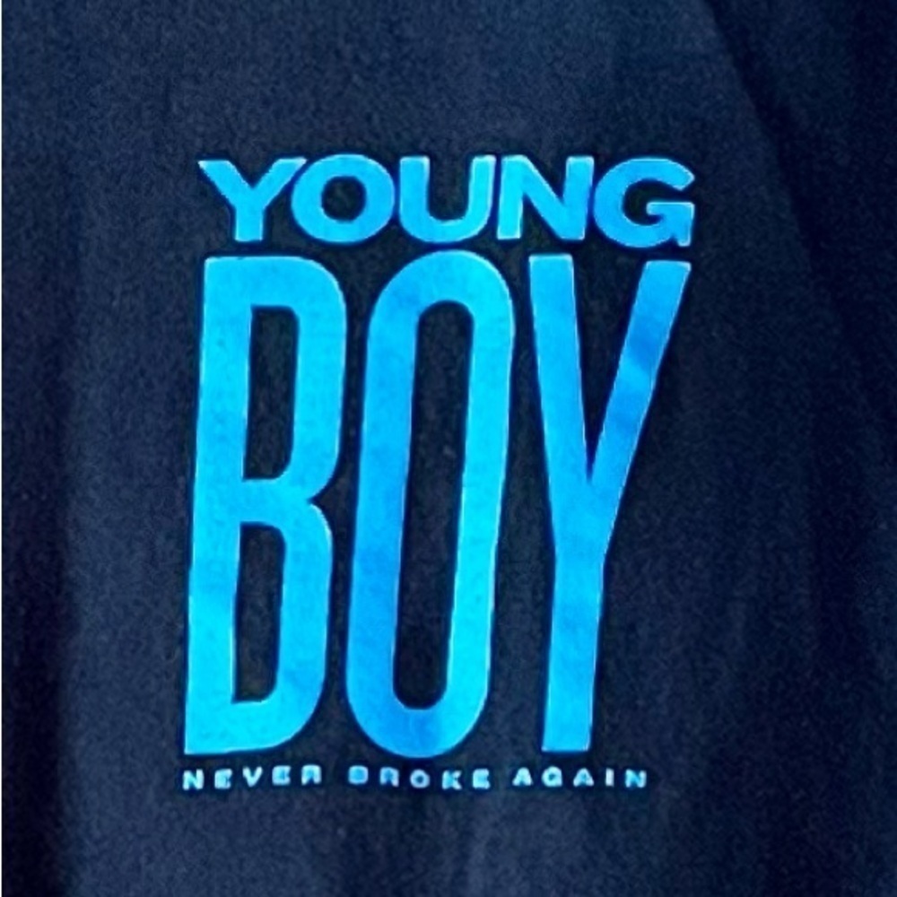 NBA Youngboy 38 Baby Chain Graphic T-Shirt Men’s L Black Blue Never Broke Again - Picture 5 of 6